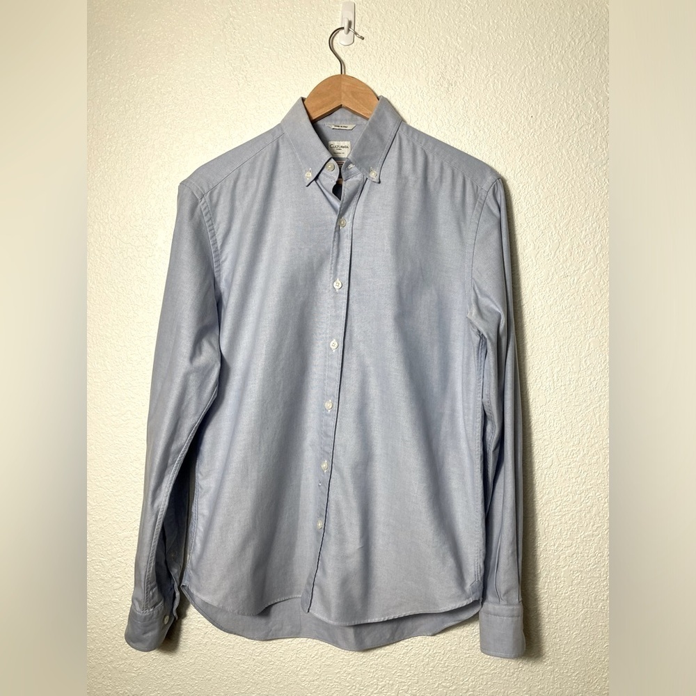 Culturata Roma tailored fit made in Italy 15 3/4 / 10 Medium blue button shirt